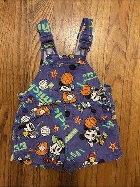 Vintage 90s ONE OF A KIND Disney Mickey Mouse 24mo Overalls